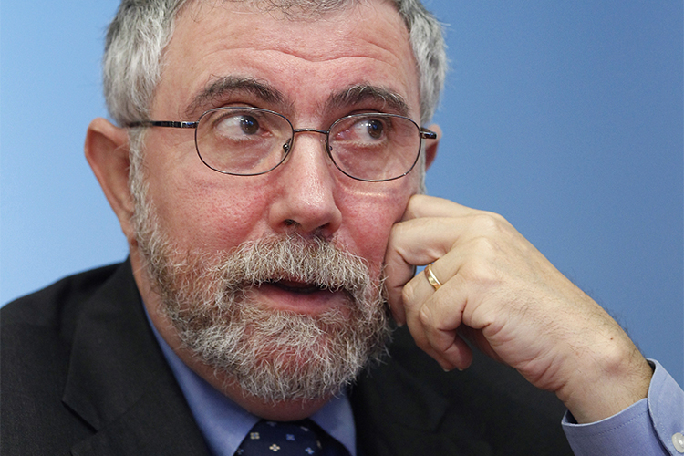 Nobel Prize winning economist Krugman speaks during an interview in New York